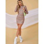 BAE Vestido Drapeado Floral Sexy/ Talla L-XL